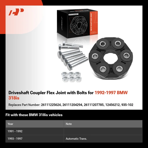 Driveshaft Coupler Flex Joint with Bolts for 1992-1997 BMW 318is