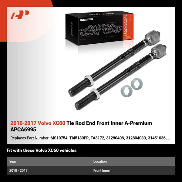 2010-2017 Volvo XC60 Tie Rod End Front Inner A-Premium APCA6995