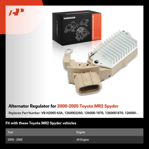 Alternator Regulator for 2000-2005 Toyota MR2 Spyder