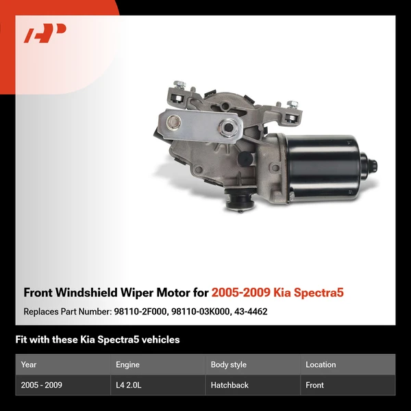 Front Windshield Wiper Motor for 2005-2009 Kia Spectra5