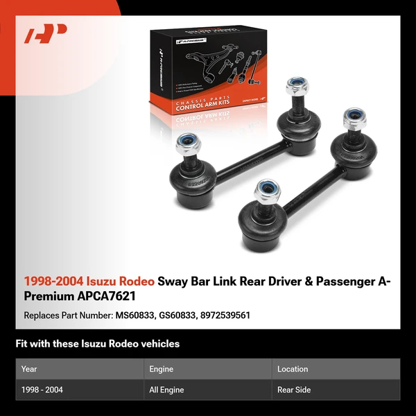 1998-2004 Isuzu Rodeo Sway Bar Link Rear Driver & Passenger A-Premium APCA7621