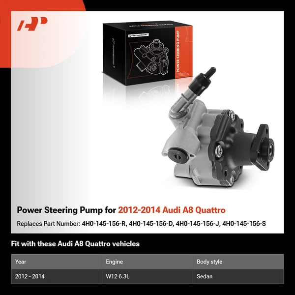 Power Steering Pump for 2012-2014 Audi A8 Quattro