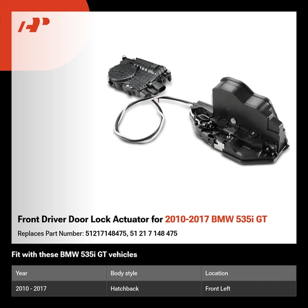 Front Driver Door Lock Actuator for 2010-2017 BMW 535i GT