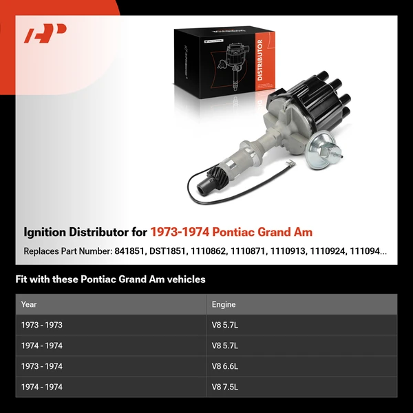 Ignition Distributor for 1973-1974 Pontiac Grand Am