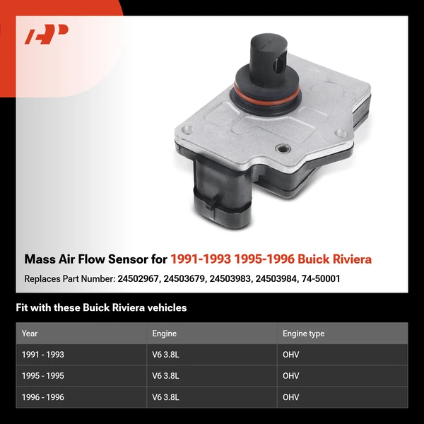 Mass Air Flow Sensor for 1991-1993 1995-1996 Buick Riviera