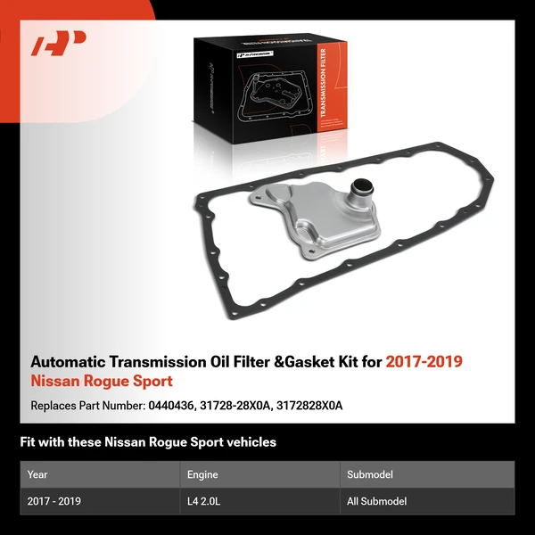 Automatic Transmission Oil Filter &Gasket Kit for 2017-2019 Nissan Rogue Sport
