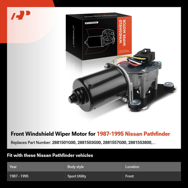 Front Windshield Wiper Motor for 1987-1995 Nissan Pathfinder