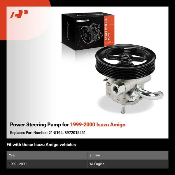 Power Steering Pump for 1999-2000 Isuzu Amigo