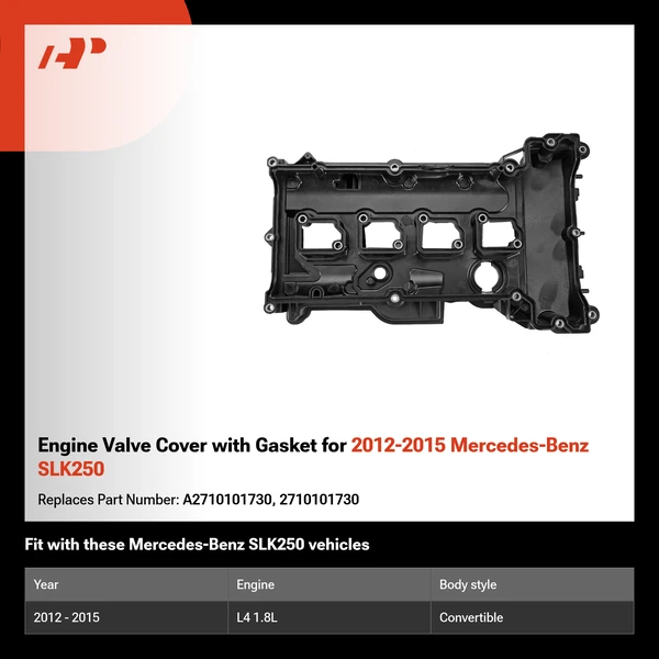 Engine Valve Cover with Gasket for 2012-2015 Mercedes-Benz SLK250