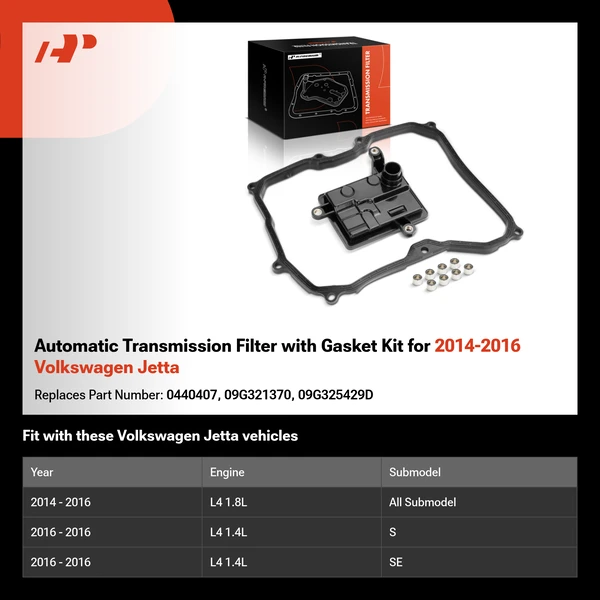 Automatic Transmission Filter with Gasket Kit for 2014-2016 Volkswagen Jetta