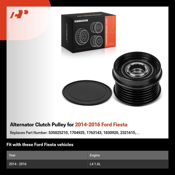 Alternator Clutch Pulley for 2014-2016 Ford Fiesta