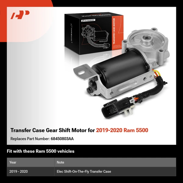 Transfer Case Gear Shift Motor for 2019-2020 Ram 5500