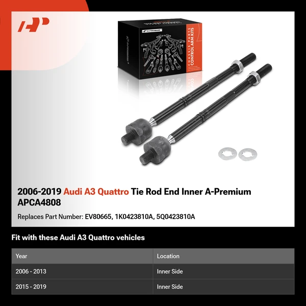 2006-2019 Audi A3 Quattro Tie Rod End Inner A-Premium APCA4808
