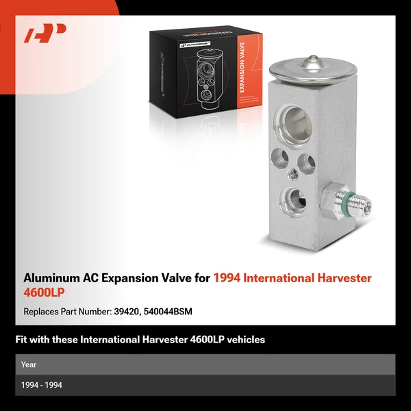 Aluminum AC Expansion Valve for 1994 International Harvester 4600LP