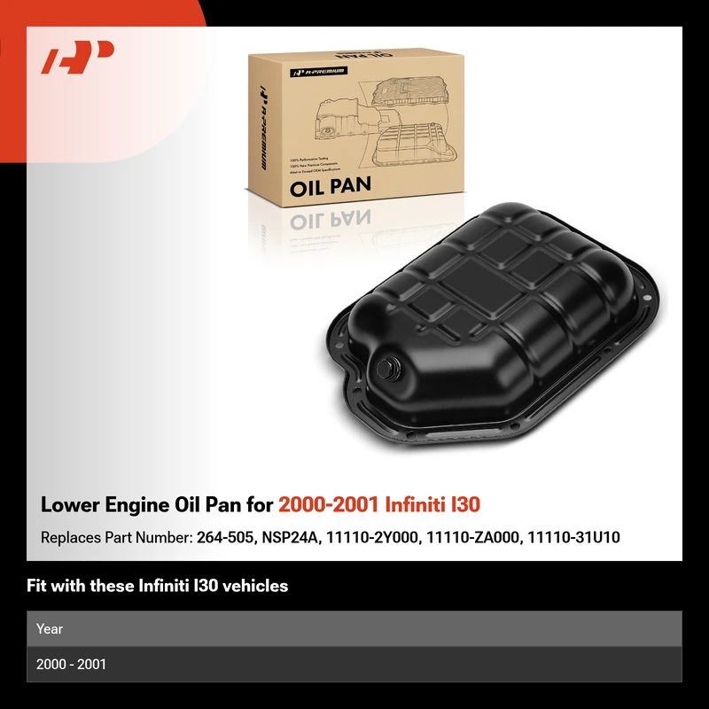 Lower Engine Oil Pan for 2000-2001 Infiniti I30
