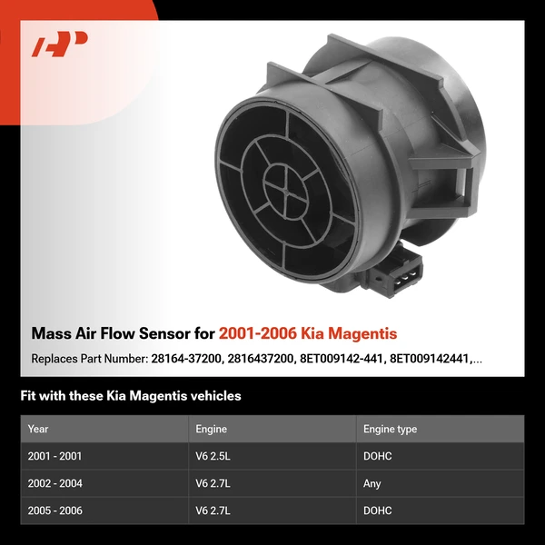Mass Air Flow Sensor for 2001-2006 Kia Magentis