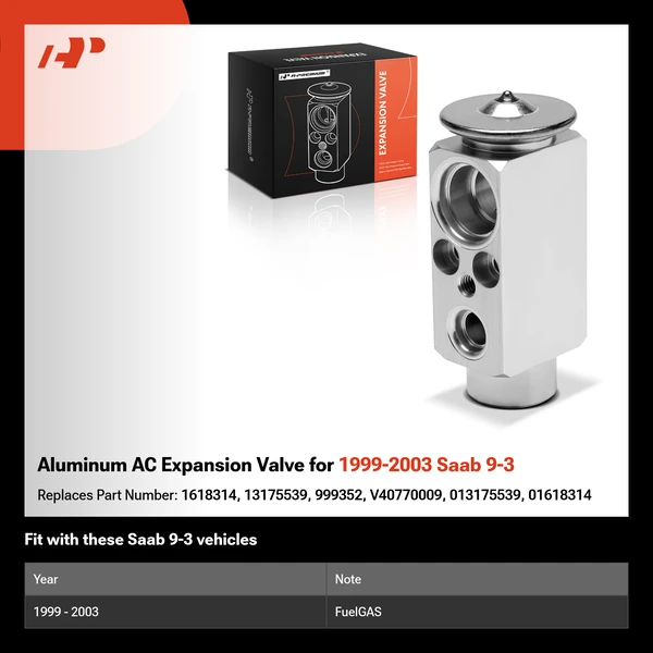 Aluminum AC Expansion Valve for 1999-2003 Saab 9-3