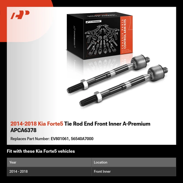 2014-2018 Kia Forte5 Tie Rod End Front Inner A-Premium APCA6378