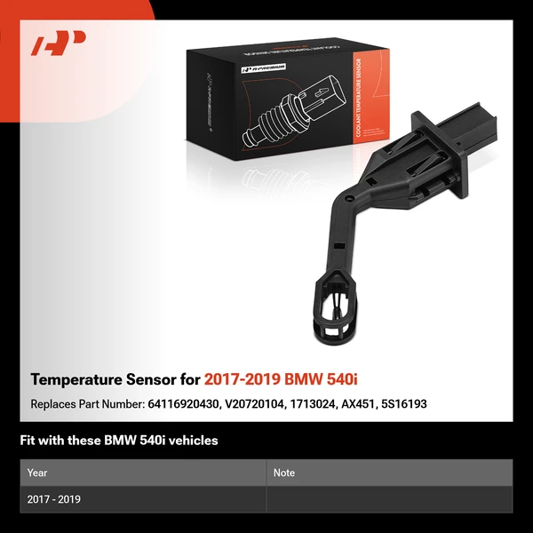 Temperature Sensor for 2017-2019 BMW 540i