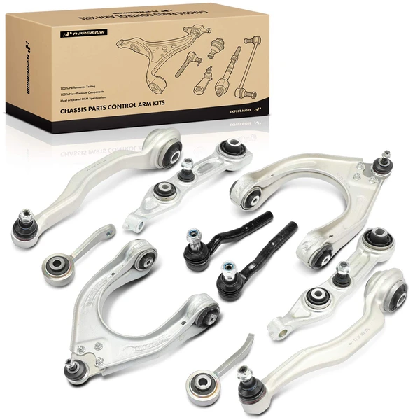 A Set of 10 Control Arm Sway Bar Link and Tie Rod End Kit Front Side A-Premium APCA4896