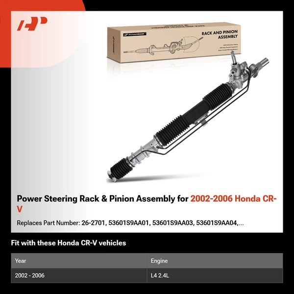 Power Steering Rack & Pinion Assembly for 2002-2006 Honda CR-V