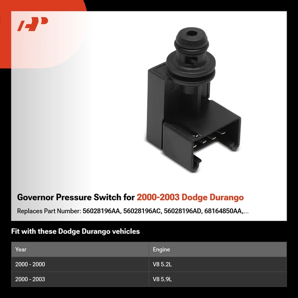 Governor Pressure Switch for 2000-2003 Dodge Durango