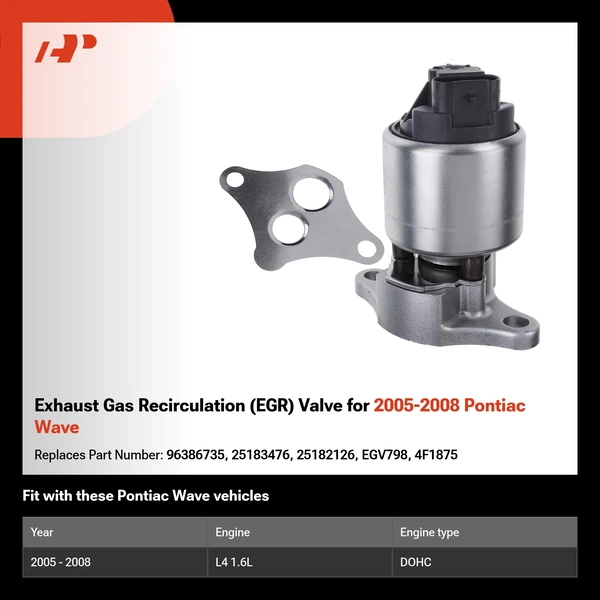 Exhaust Gas Recirculation (EGR) Valve for 2005-2008 Pontiac Wave