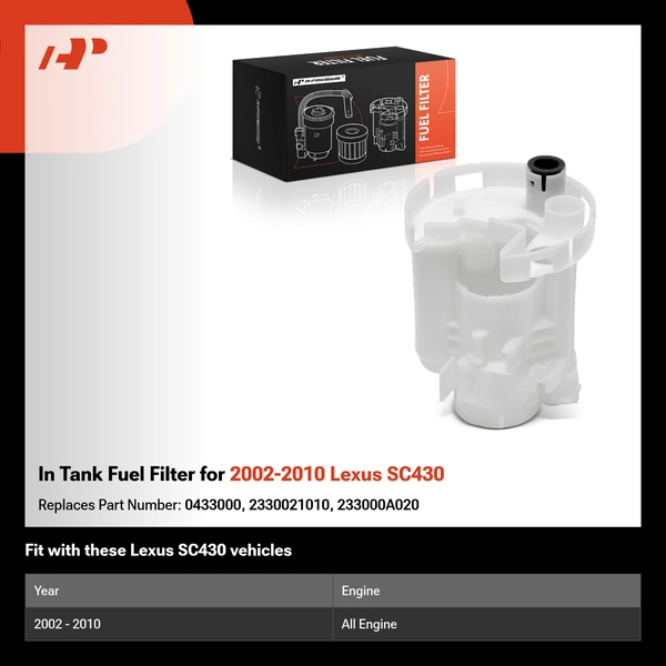 In Tank Fuel Filter for 2002-2010 Lexus SC430