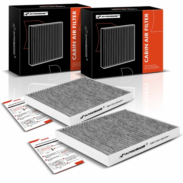 2 Pcs Activated Carbon Cabin Air Filter for 2013-2019 Ford Police Interceptor Sedan