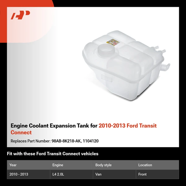 Engine Coolant Expansion Tank for 2010-2013 Ford Transit Connect