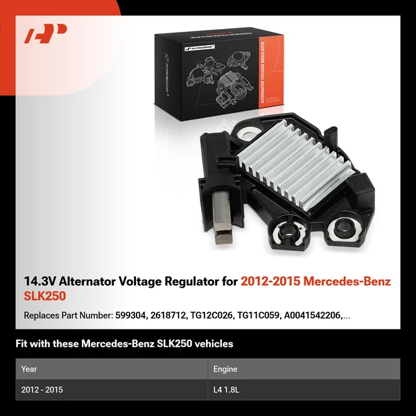 14.3V Alternator Voltage Regulator for 2012-2015 Mercedes-Benz SLK250