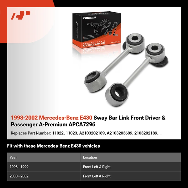 1998-2002 Mercedes-Benz E430 Sway Bar Link Front Driver & Passenger A-Premium APCA7296