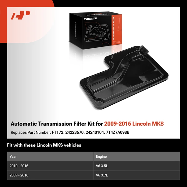 Automatic Transmission Filter Kit for 2009-2016 Lincoln MKS