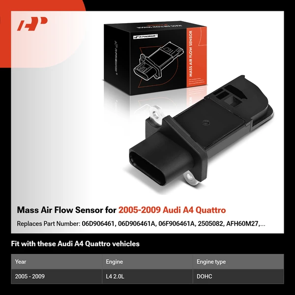 Mass Air Flow Sensor for 2005-2009 Audi A4 Quattro