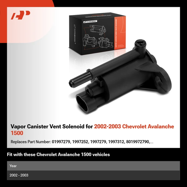 Vapor Canister Vent Solenoid for 2002-2003 Chevrolet Avalanche 1500