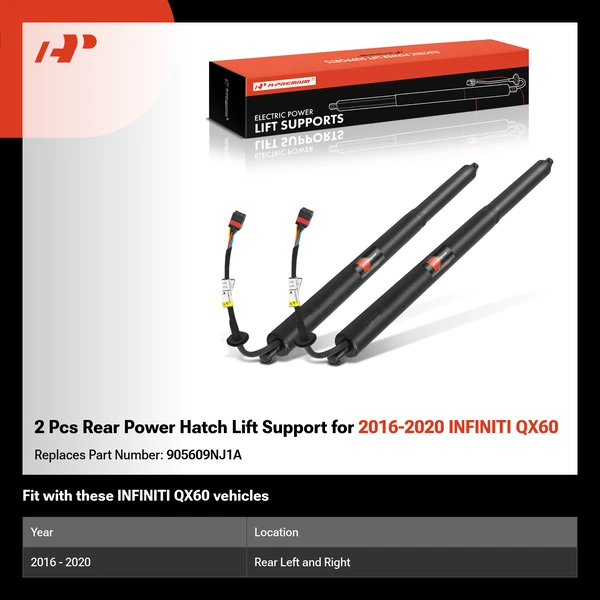 2 Pcs Rear Power Hatch Lift Support for 2016-2020 INFINITI QX60