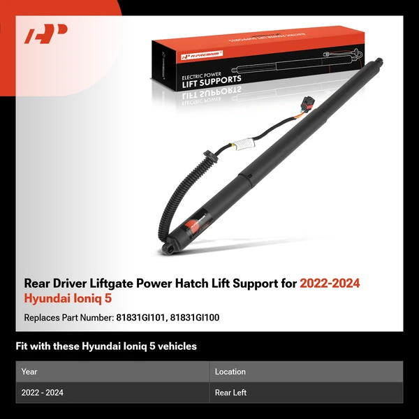 Rear Driver Liftgate Power Hatch Lift Support for 2022-2024 Hyundai Ioniq 5