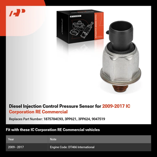 Diesel Injection Control Pressure Sensor for 2009-2017 IC Corporation RE Commercial