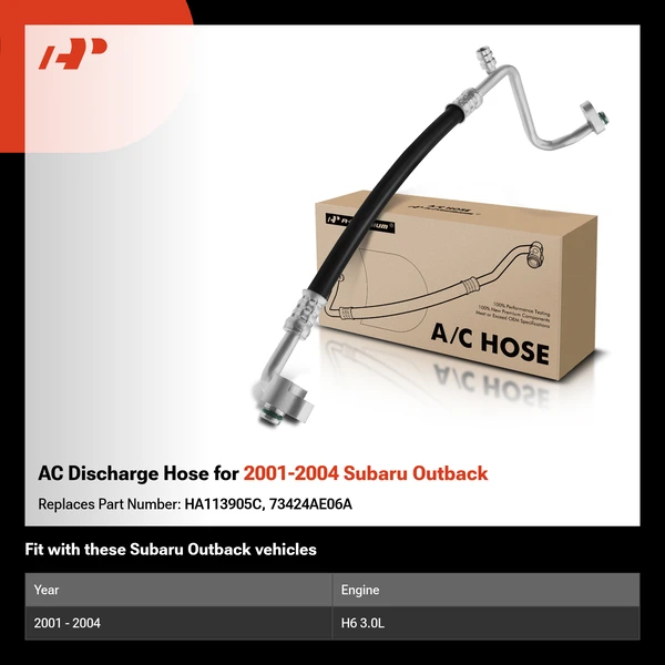 AC Discharge Hose for 2001-2004 Subaru Outback