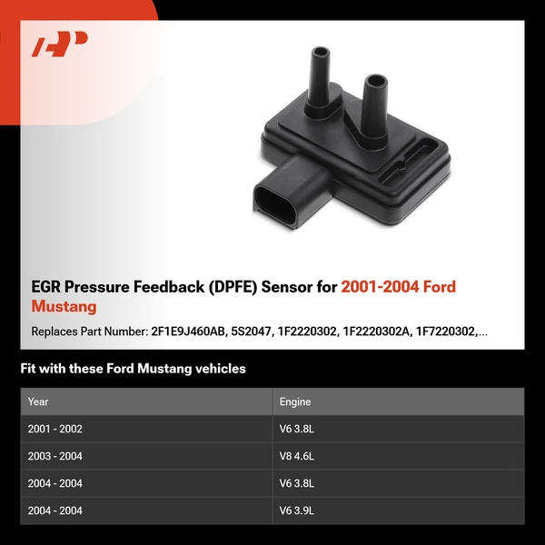 EGR Pressure Feedback (DPFE) Sensor for 2001-2004 Ford Mustang