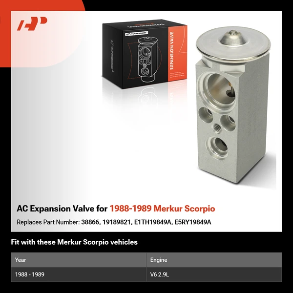 AC Expansion Valve for 1988-1989 Merkur Scorpio