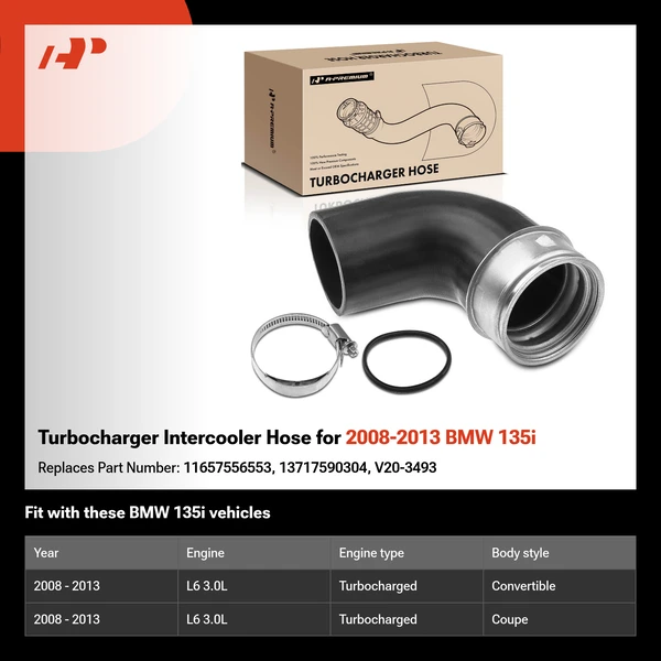 Turbocharger Intercooler Hose for 2008-2013 BMW 135i