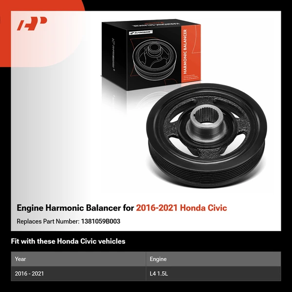 Engine Harmonic Balancer for 2016-2021 Honda Civic