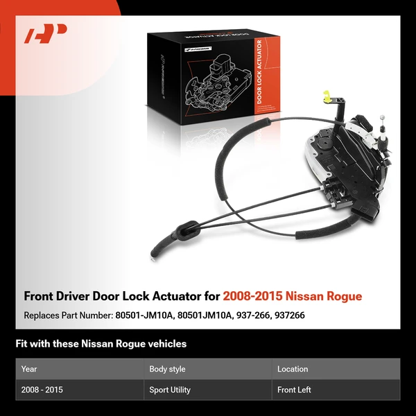 Front Driver Door Lock Actuator for 2008-2015 Nissan Rogue