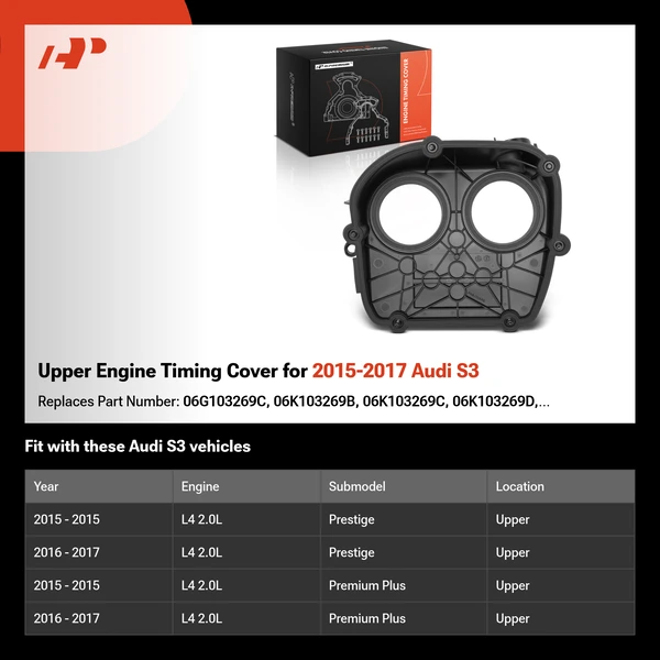 Upper Engine Timing Cover for 2015-2017 Audi S3