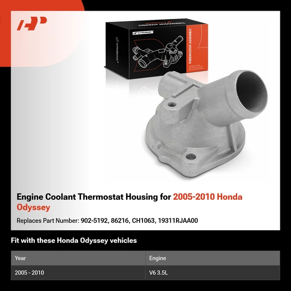 Engine Coolant Thermostat Housing for 2005-2010 Honda Odyssey