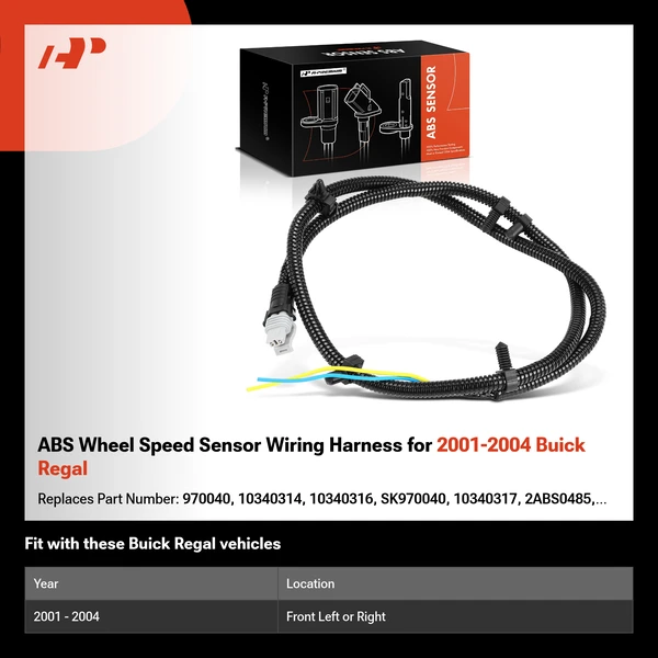 ABS Wheel Speed Sensor Wiring Harness for 2001-2004 Buick Regal