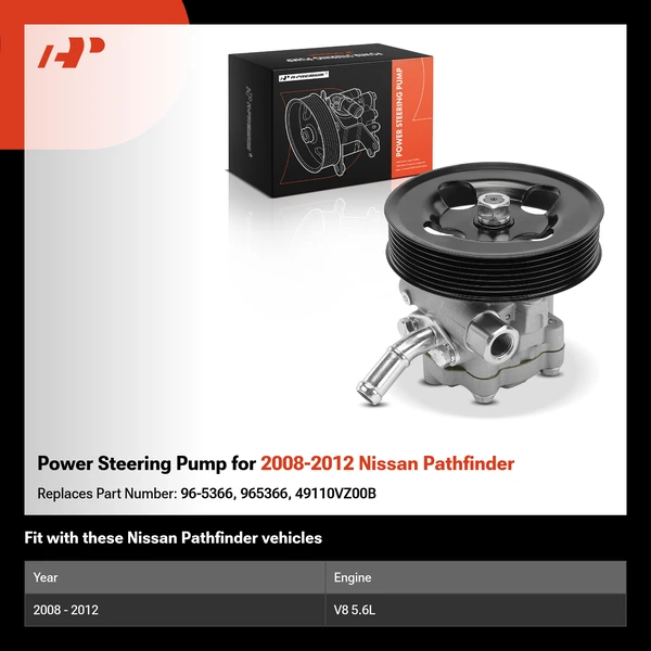 Power Steering Pump for 2008-2012 Nissan Pathfinder