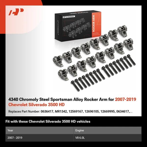 4340 Chromoly Steel Sportsman Alloy Rocker Arm for 2007-2019 Chevrolet Silverado 3500 HD