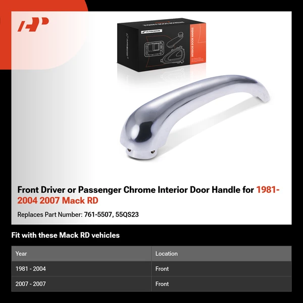 Front Driver or Passenger Chrome Interior Door Handle for 1981-2004 2007 Mack RD